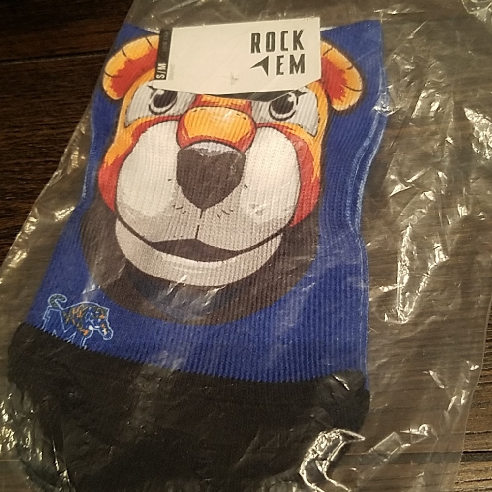 Memphis tigers mascot low cut socks